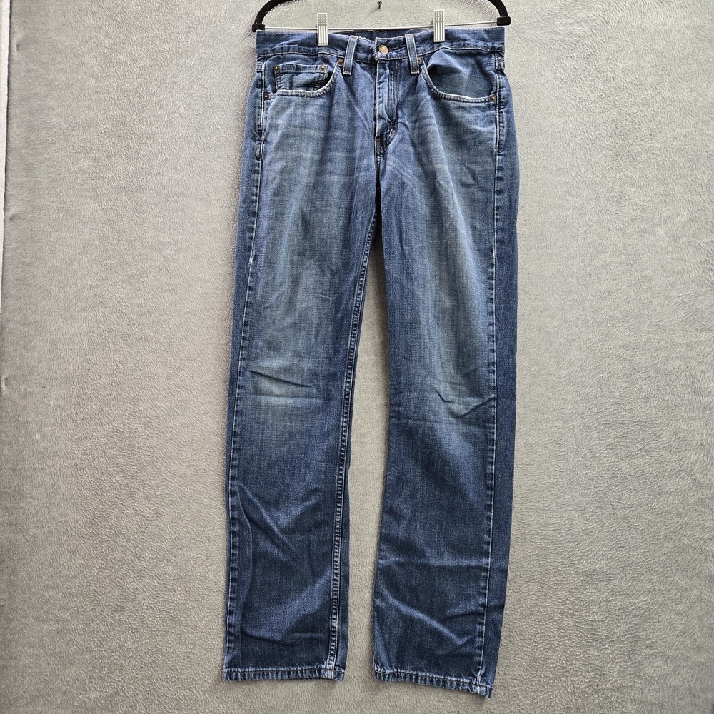 Levi's 514 Men Jeans 31X32 Blue Denim Straight Fit‎ Button 31" Inseam
